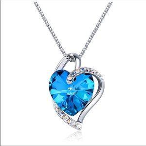 Alaxy Pendant Necklace Made with Swarovski Crystal - “Eternal Love”